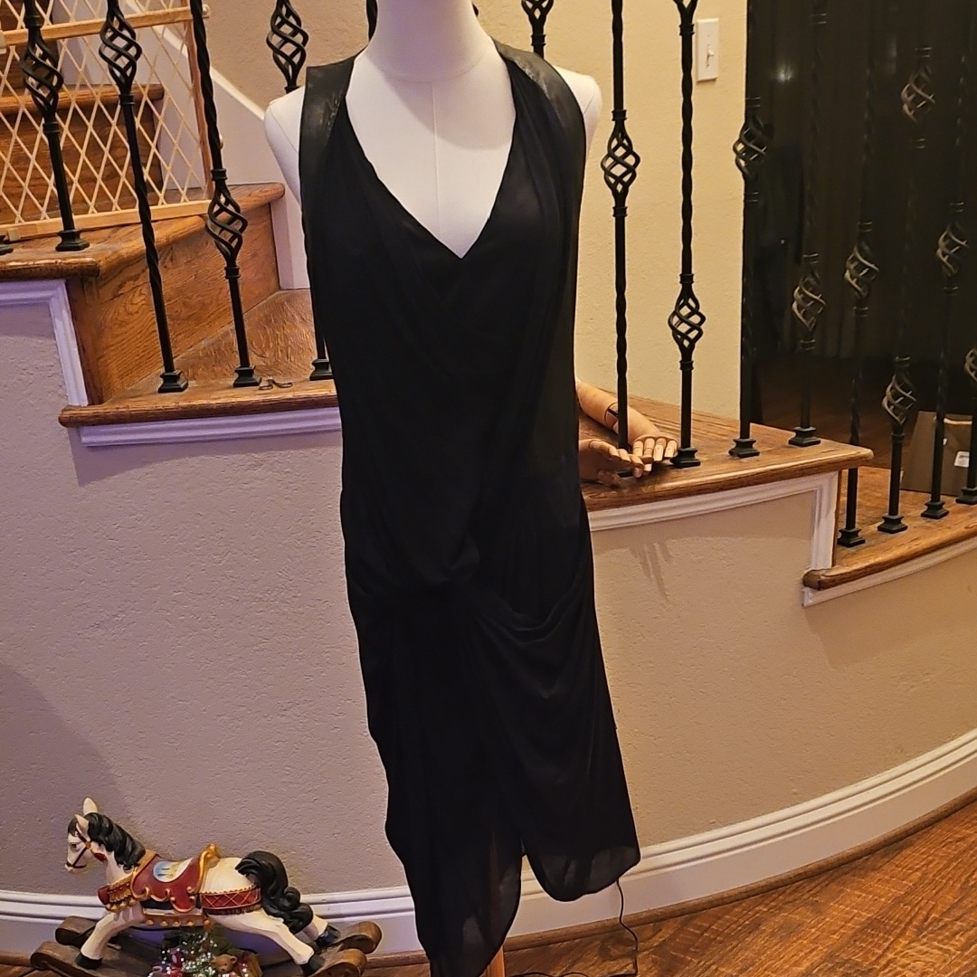 Helmut Lang Black Backless Dress